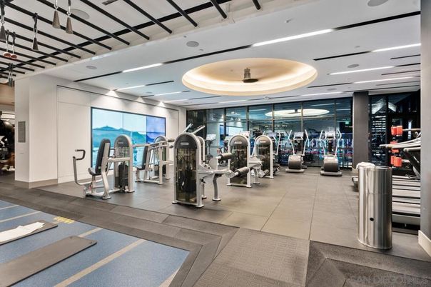 Fitness Equipment, Gym, Interior, Recessed Lighting