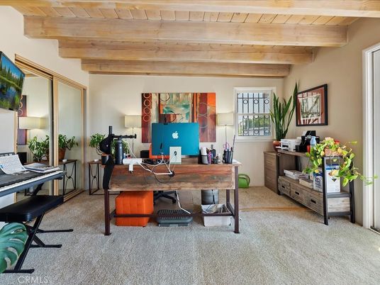 Home Office, Interior, Piano, Wooden Beams, Wooden Ceilings