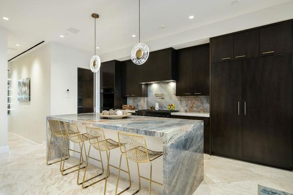 Interior, Kitchen, Pendant Lights, Recessed Lighting, Stainless Steel Appliances
