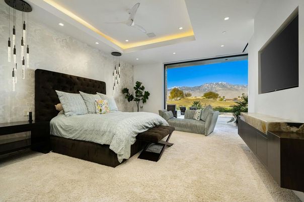 Bedroom, Interior, Pendant Lights, Recessed Lighting
