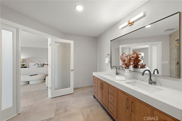 Bathroom, Bedroom, Dual Sink Vanities, Interior, Recessed Lighting