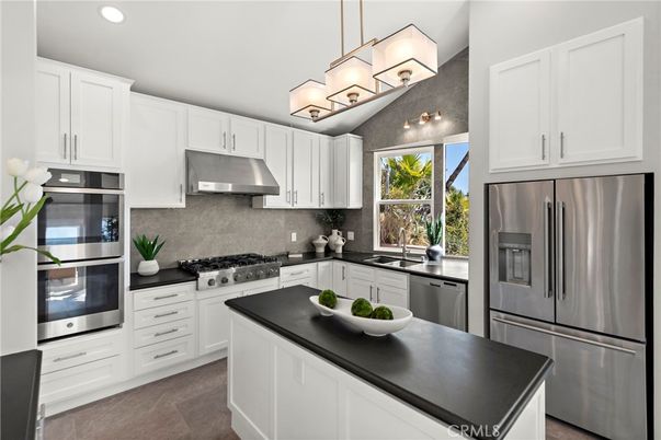 Interior, Kitchen, Pendant Lights, Recessed Lighting, Stainless Steel Appliances