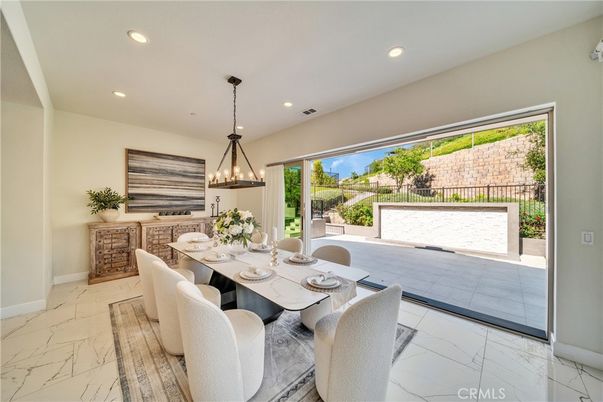 Chandelier, Dining room, Interior, Marble, Pendant Lights, Recessed Lighting