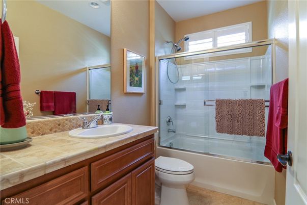 Bathroom, Glass Shower, Interior, Recessed Lighting, Tile Countertops