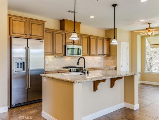 Interior, Kitchen, Pendant Lights, Recessed Lighting, Stainless Steel Appliances