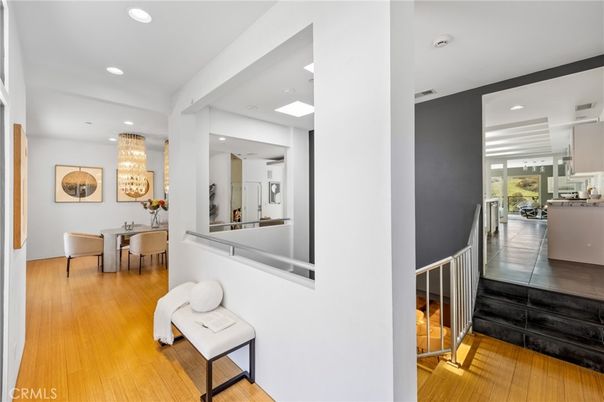 Chandelier, Dining room, Interior, Recessed Lighting, Wood Texture Flooring
