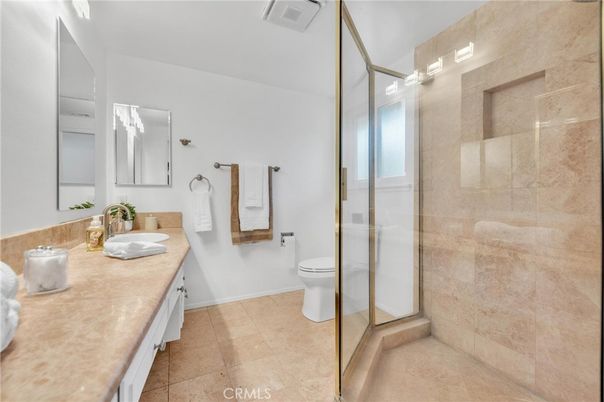 Bathroom, Dual Sink Vanities, Glass Shower, Interior