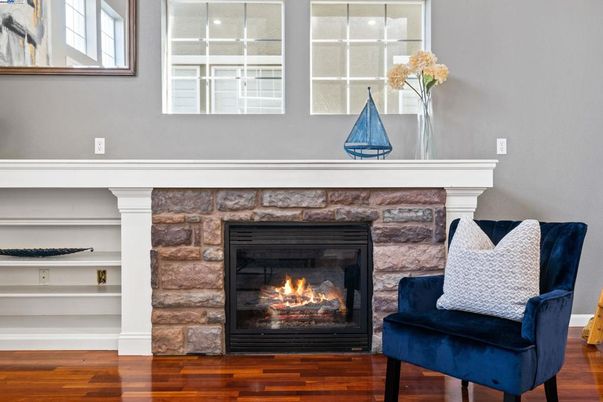 Fireplace, Interior, Wood Texture Flooring