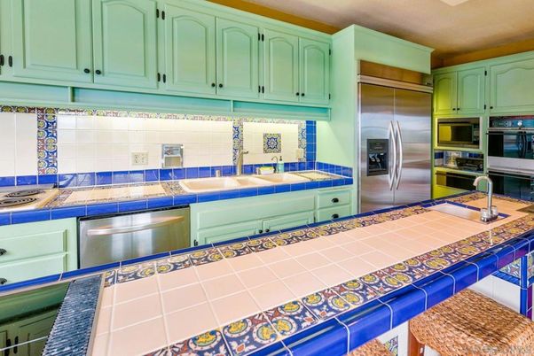 Interior, Kitchen, Stainless Steel Appliances, Tile Countertops