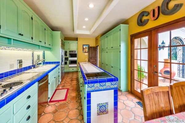 Interior, Kitchen, Recessed Lighting, Tile Countertops