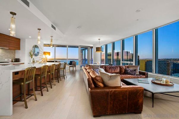 Dining room, Interior, Kitchen, Living room, Pendant Lights, Recessed Lighting, Water, Wood Texture Flooring