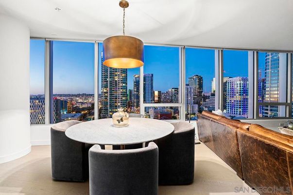 Dining room, Interior, Pendant Lights, Skyline