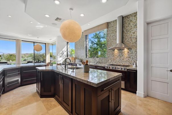 Interior, Kitchen, Pendant Lights, Recessed Lighting, Stainless Steel Appliances