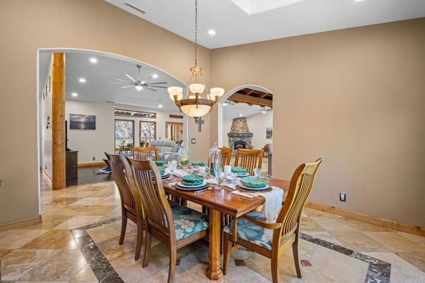 Chandelier, Dining room, Interior, Pendant Lights, Recessed Lighting