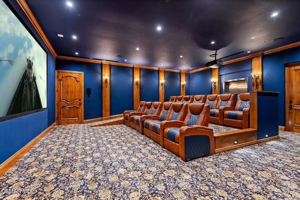 Home Theatre Room, Interior, Projection Screen, Recessed Lighting, Theatre Room