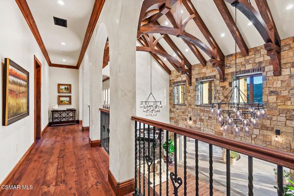 Interior, Pendant Lights, Recessed Lighting, Stone Walls, Wooden Beams, Wood Texture Flooring