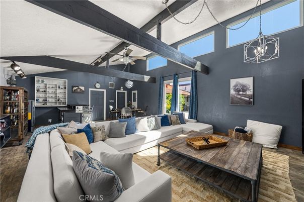 Dining room, Interior, Living room, Pendant Lights, Wood Texture Flooring