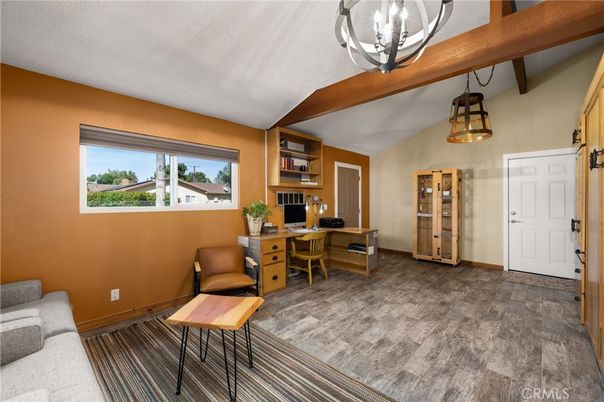 Home Office, Interior, Wooden Beams, Wood Texture Flooring