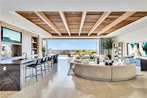 Interior, Living room, Recessed Lighting, Water, Wooden Ceilings