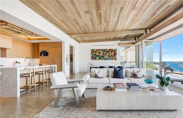 Interior, Kitchen, Living room, Water, Wooden Ceilings