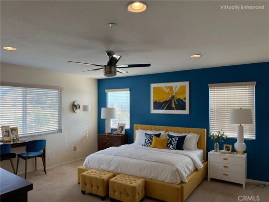 Bedroom, Interior, Recessed Lighting