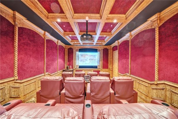 Home Theatre Room, Interior, Projection Screen, Recessed Lighting, Theatre Room