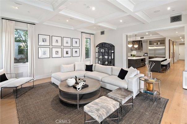 Interior, Kitchen, Living room, Pendant Lights, Recessed Lighting, Stainless Steel Appliances, Wood Texture Flooring