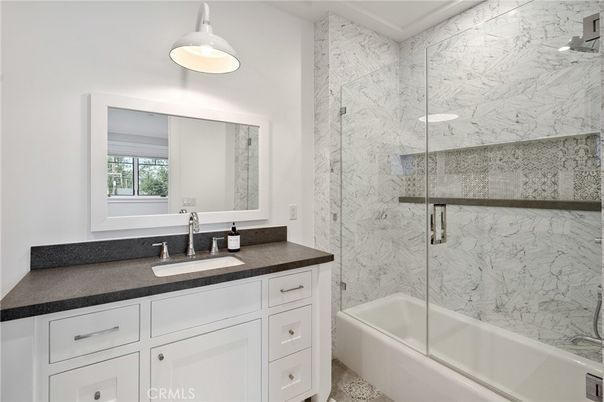 Bathroom, Glass Shower, Interior, Marble Walls
