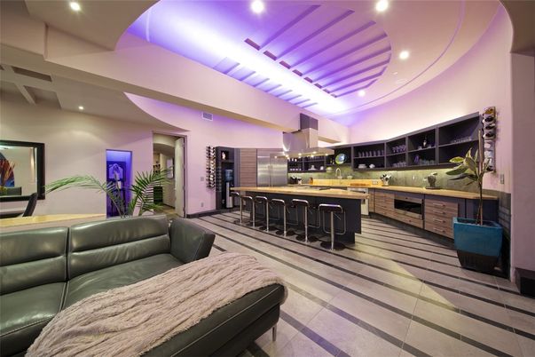 Interior, Kitchen, Living room, Recessed Lighting