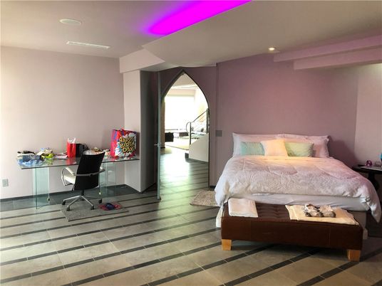 Bedroom, Home Office, Interior, Recessed Lighting, Wood Texture Flooring
