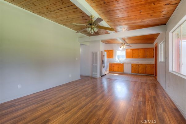 Empty room, Interior, Kitchen, Wooden Ceilings, Wood Texture Flooring