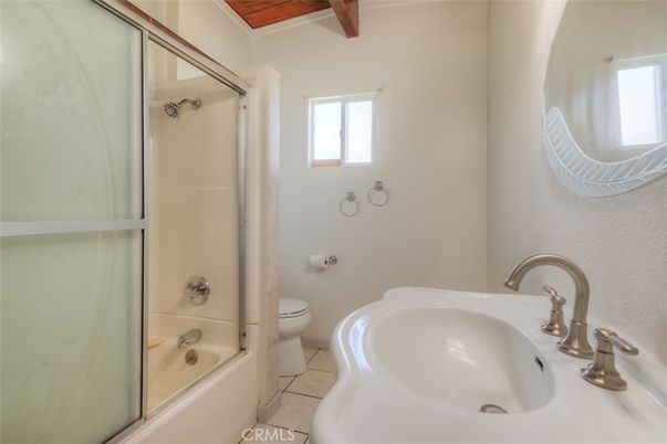 Bathroom, Glass Shower, Interior, Wooden Beams