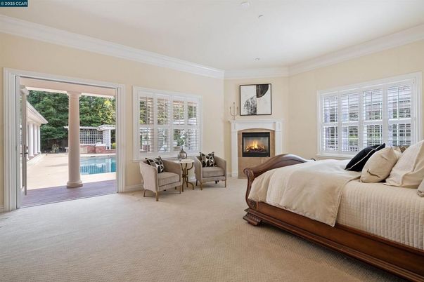 Bedroom, Fireplace, Interior