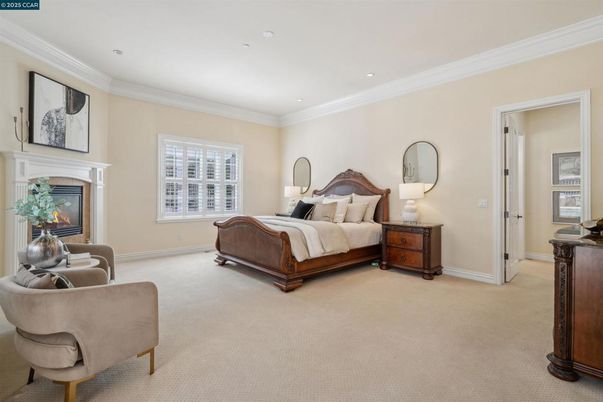 Bedroom, Fireplace, Interior, Recessed Lighting