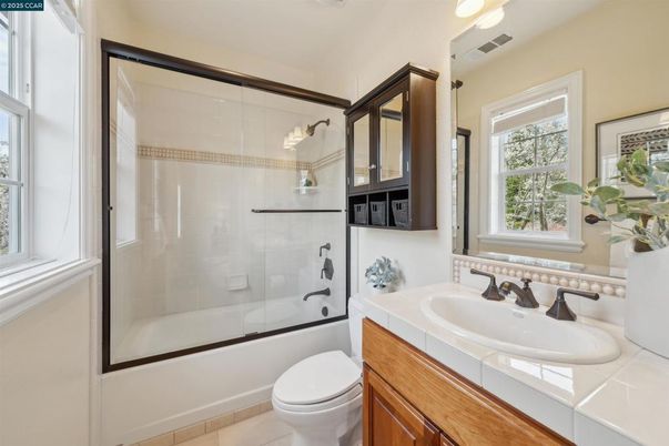 Bathroom, Glass Shower, Interior, Tile Countertops