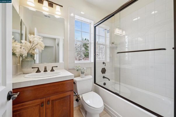 Bathroom, Glass Shower, Interior, Tile Countertops