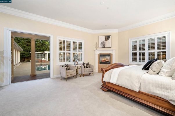 Bedroom, Fireplace, Interior