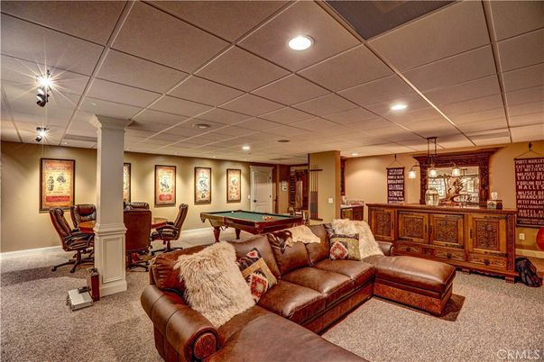 Billiard Table, Game Room, Interior, Living room, Pendant Lights, Recessed Lighting