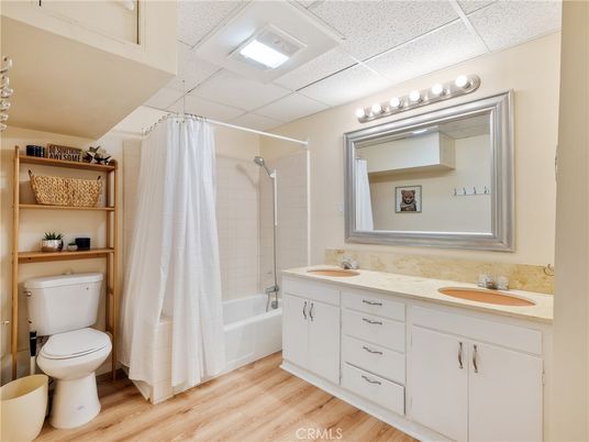 Bathroom, Dual Sink Vanities, Interior, Wood Texture Flooring