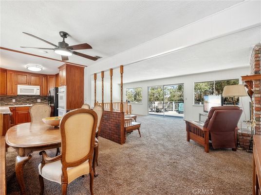 Dining room, Fireplace, Interior, Kitchen, Stainless Steel Appliances