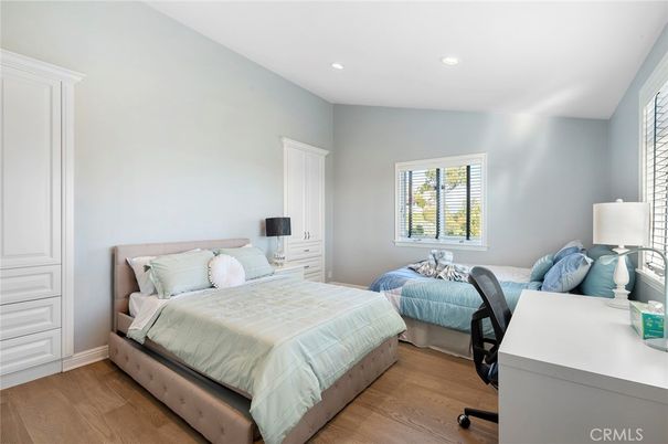 Bedroom, Home Office, Interior, Recessed Lighting, Wood Texture Flooring