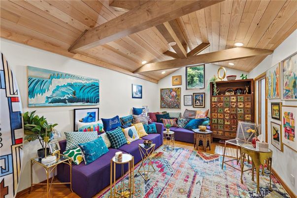 Interior, Living room, Recessed Lighting, Wooden Beams, Wooden Ceilings, Wood Texture Flooring