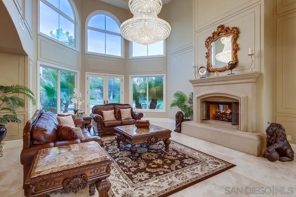 Chandelier, Fireplace, Interior, Living room