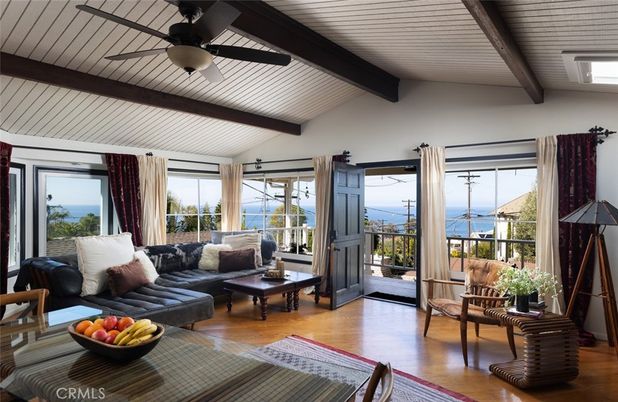 Interior, Living room, Water, Wooden Beams, Wood Texture Flooring
