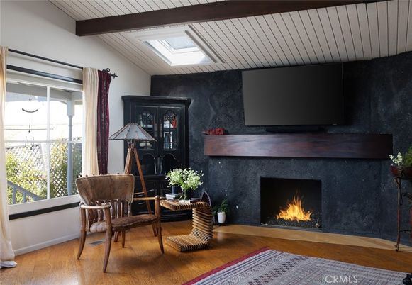 Fireplace, Interior, Wooden Beams, Wood Texture Flooring