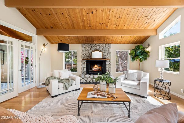 Fireplace, Interior, Living room, Stone Walls, Wooden Beams, Wooden Ceilings, Wood Texture Flooring