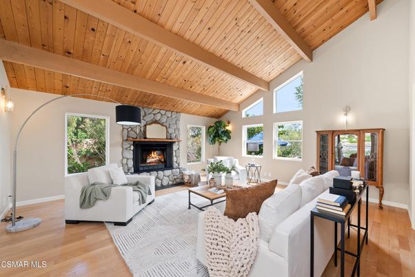 Fireplace, Interior, Living room, Stone Walls, Wooden Beams, Wooden Ceilings, Wood Texture Flooring