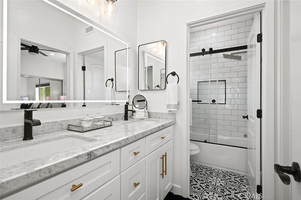 Bathroom, Dual Sink Vanities, Glass Shower, Interior