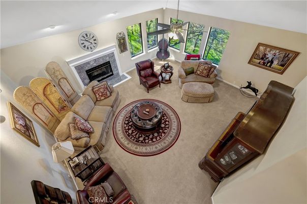 Dining room, Fireplace, Interior, Living room, Pendant Lights, Recessed Lighting