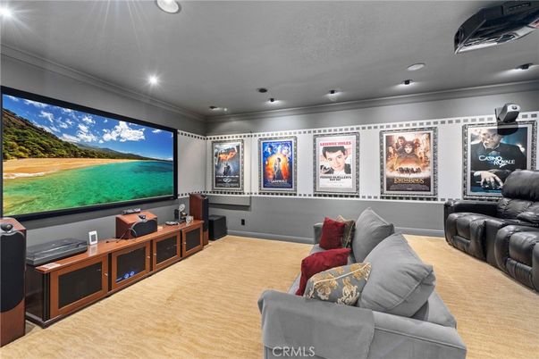Interior, Projection Screen, Recessed Lighting, Theatre Room